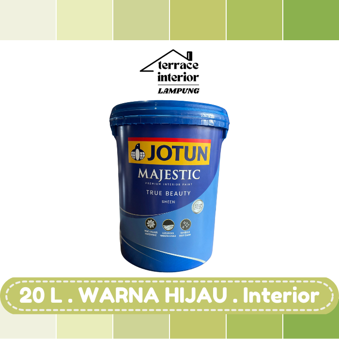 Cat Tembok Majestic Sheen Interior Jotun warna Hijau 20 L