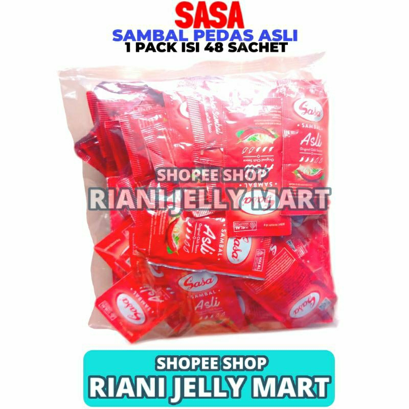 

Saus Sambal Cabe Sasa Polos 1 Pack Isi 48 Sachet 8g