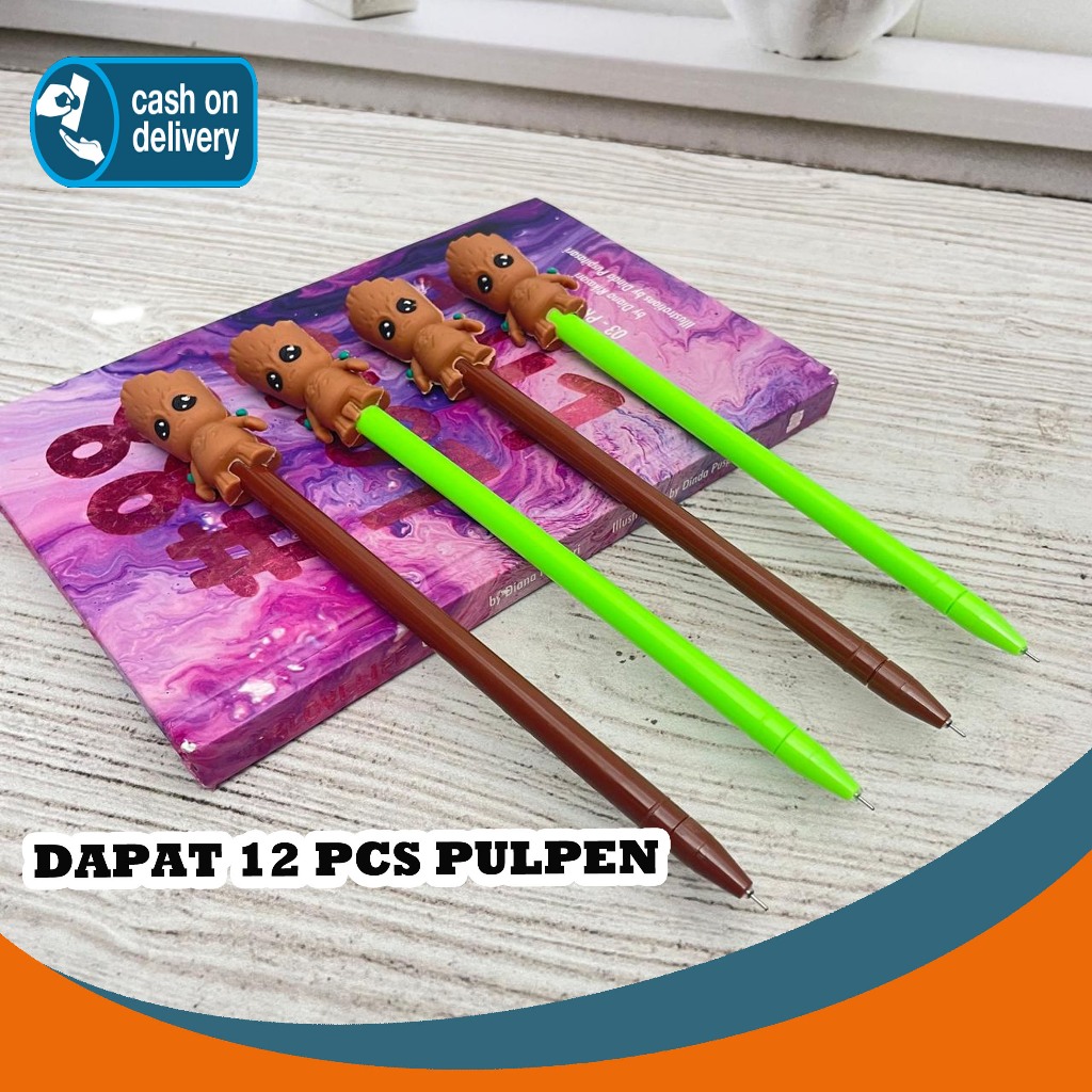 

SELUSIN (12 PCS) PULPEN GEL BABY GROOT PGK-1443 AVENGER MARVEL SUPERHERO HERO PEN PENA BOLPEN BOLPOIN LUCU KARAKTER ANAK ALAT TULIS KANTOR SEKOLAH MURAH TERMURAH COD