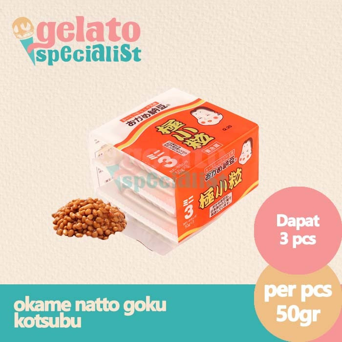 

Okame Natto Goku Kotsubu Mini 3Pcs x 50gr
