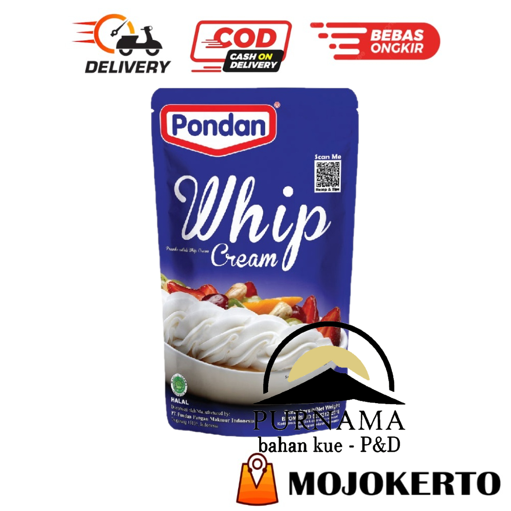 

PONDAN WHIP CREAM BUBUK 100GR KRIM KOCOK KAKU KOKOH PUTIH ISIAN FILLING MOCHI KRIM OLESAN CAKE HALAL