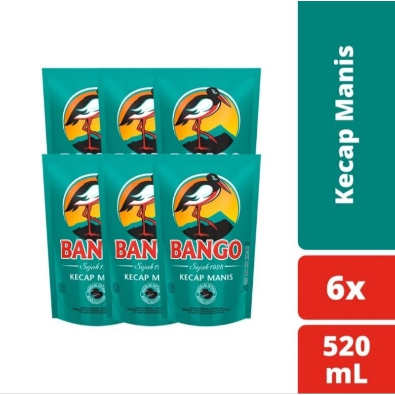 

[Paket Isi 6] Bango Kecap Manis 520 ml / 720 gr