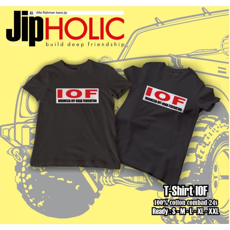 kaos Jeep off-road IOF pria wanita freee topi iof