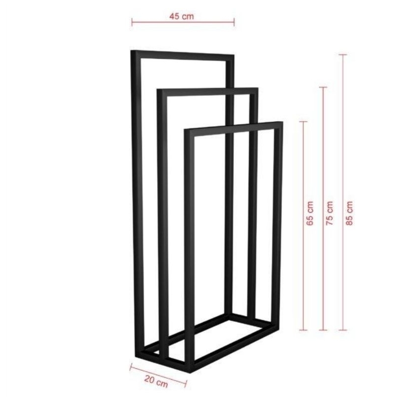 Rak Gantungan Pengering Handuk 3 Tingkat / Besi Gantungan Handuk / Gantungan Handuk Minimalis