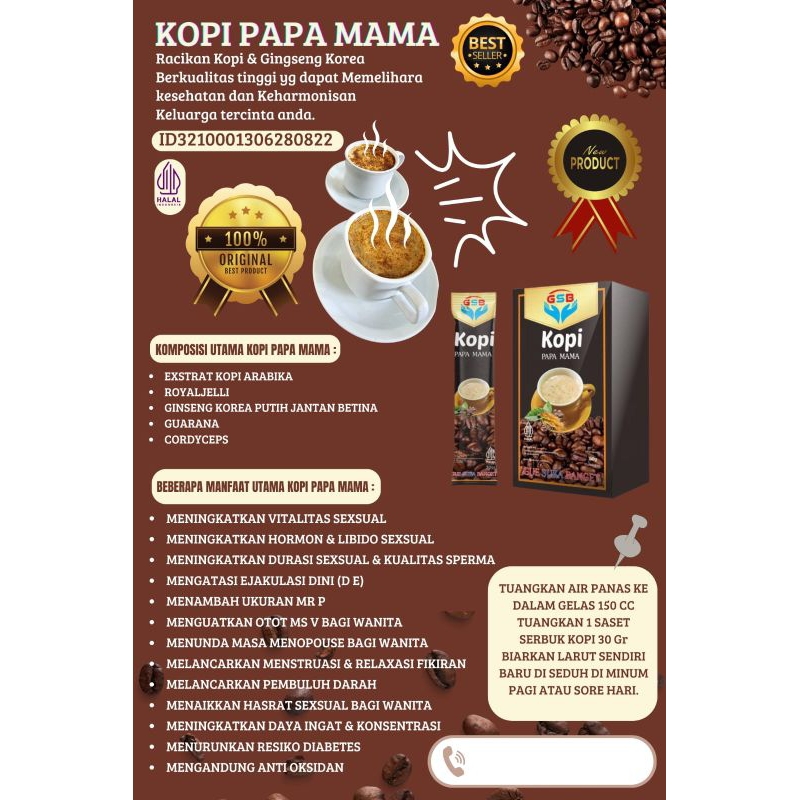 

PROMO KOPI HERBAL ROMANTIS PAPA MAMA