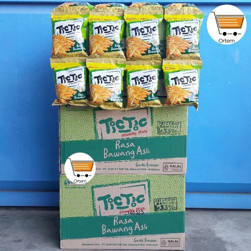 

TIC TIC SNACK RASA BAWANG 1 DUS | 40 PCS | 20 GRAM | SIANTAR TOP