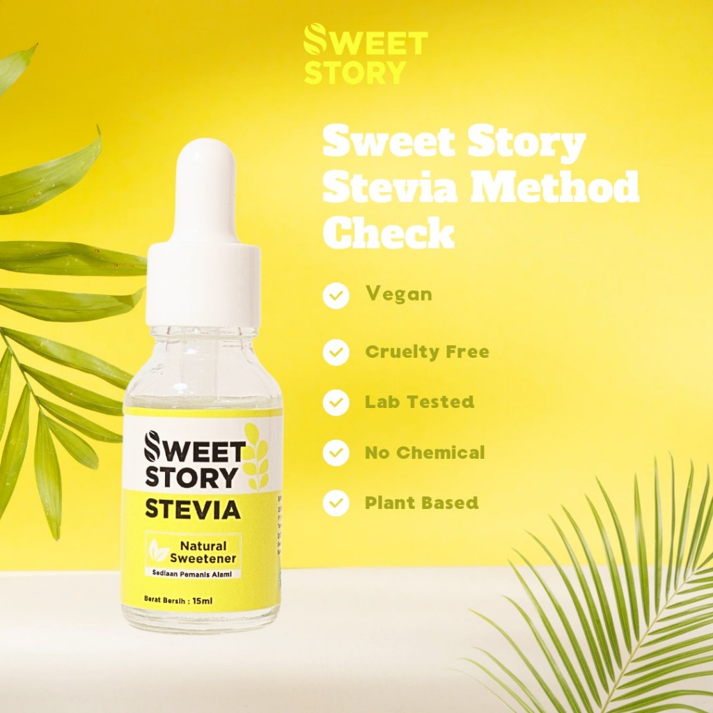 

SWEET STORY Stevia Cair Pemanis Alami Pengganti Gula 0 KALORI - 15 ml