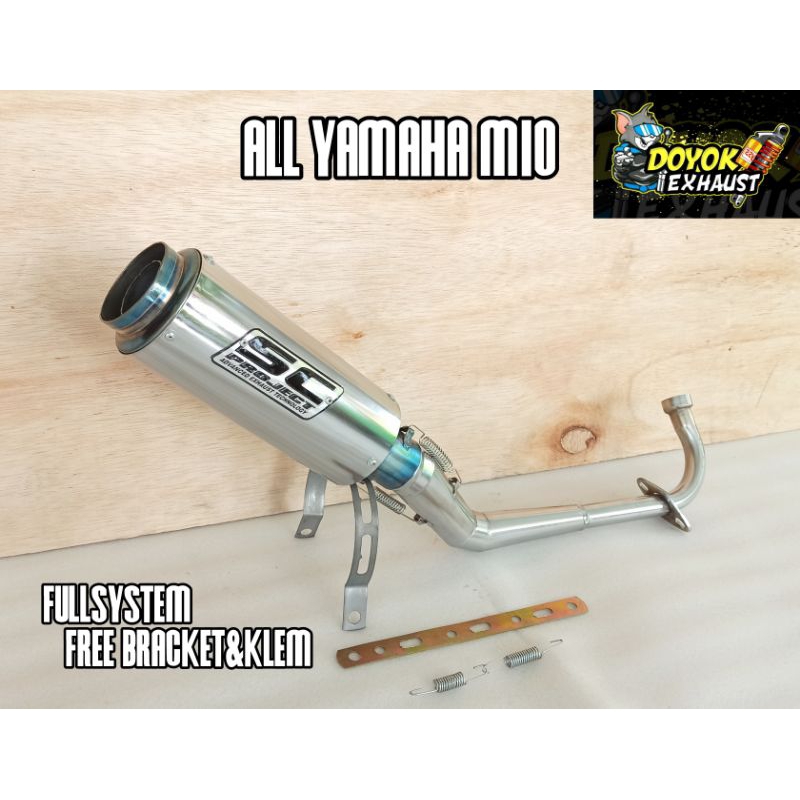 knalpot racing SC PROJECT untuk motor YAMAHA MIO ALL VARIAN/TYPE. Mio sporty/smille. Mio Soul GT. Mi