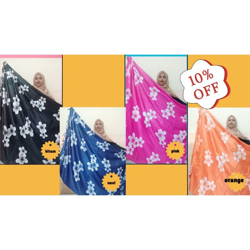 KAIN PANTAI BALI BUNGA JEPUN/KAMBOJA SARUNG KAMEN