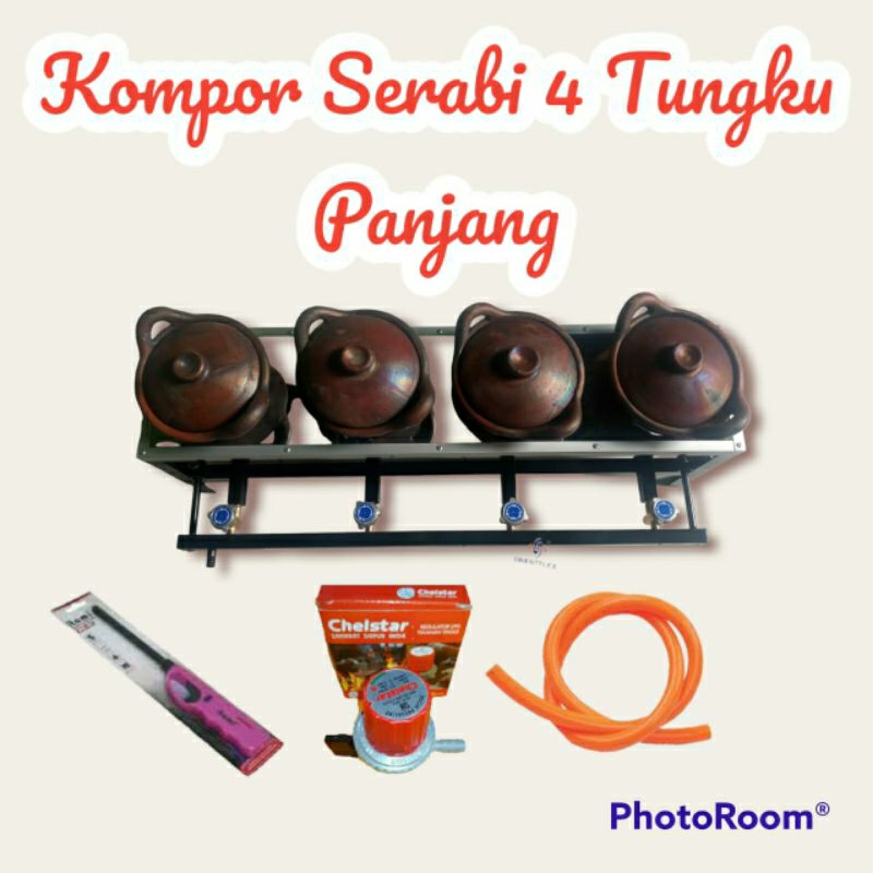 PAKET KOMPOR SERABI 4 TUNGKU PANJANG