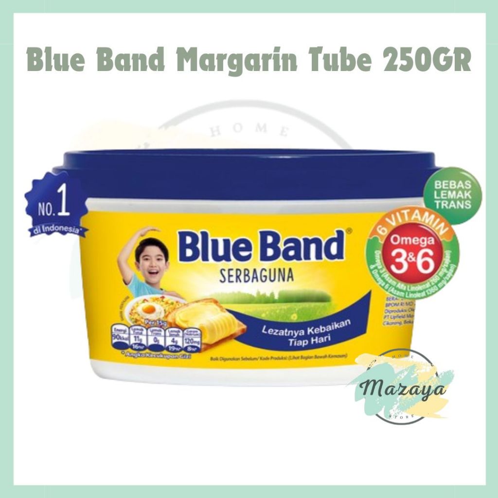 

BLUE BAND MARGARIN SERBAGUNA TUBE 250GR - MAZAYA HOMESTORE