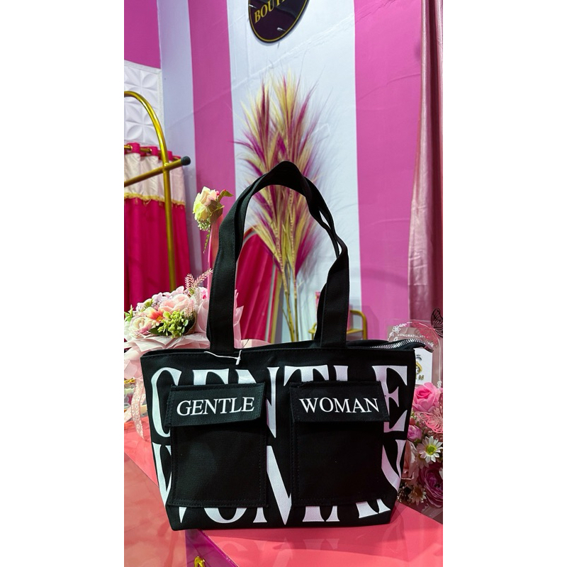 GENTLE WOMAN BAG ORI BKK MICRO CANVAS TOTE BAG SLING BAG TAS BKK