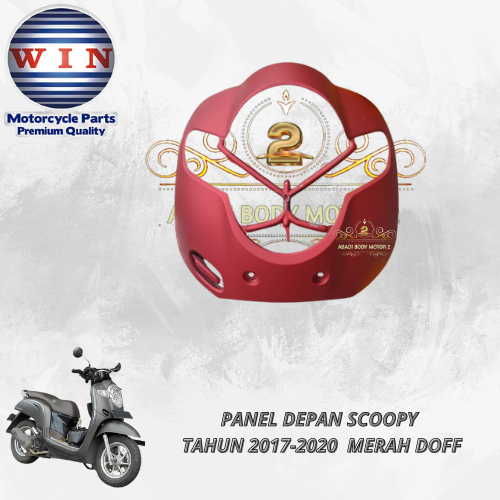 tameng scoopy body depan k93 tahun 2017 sampai 2020 merah doff