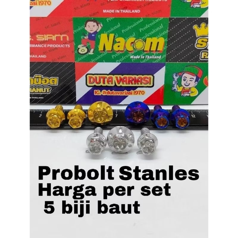 Baut Tamemg + baut Corong Knalpot Standar  PCX 150 - 160 "dutavariasi1970"