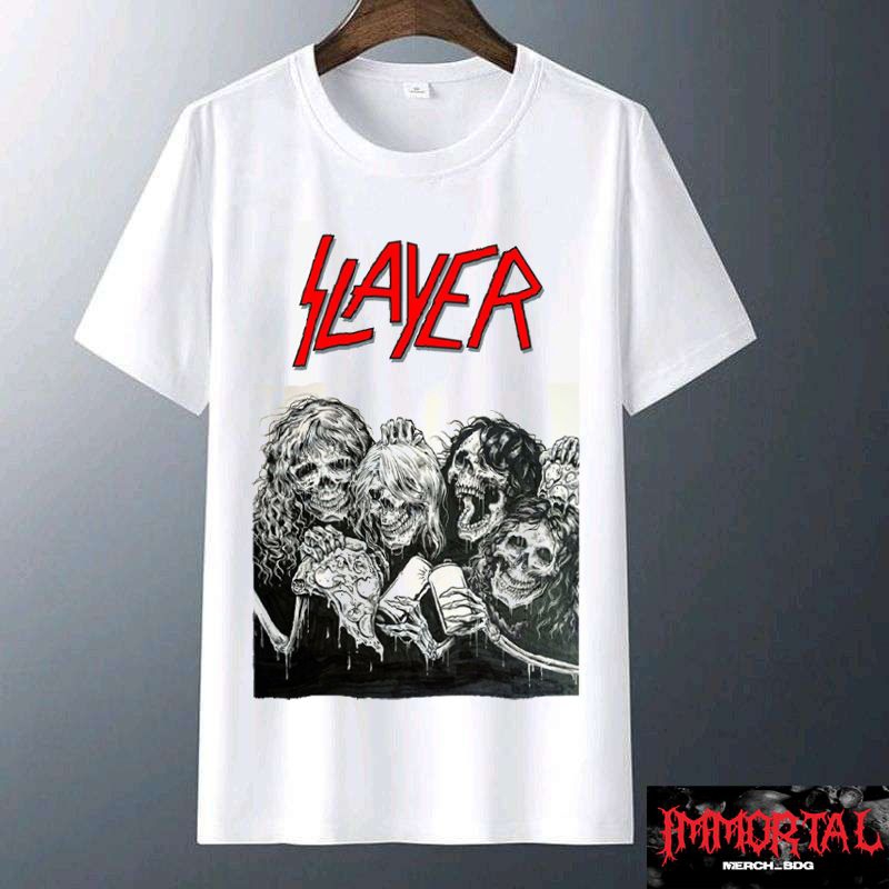 KAOS BAND/MUSIK SLAYER T-SHIRT FULL PRINT COTTON COMBAD 30S KEKINIAN