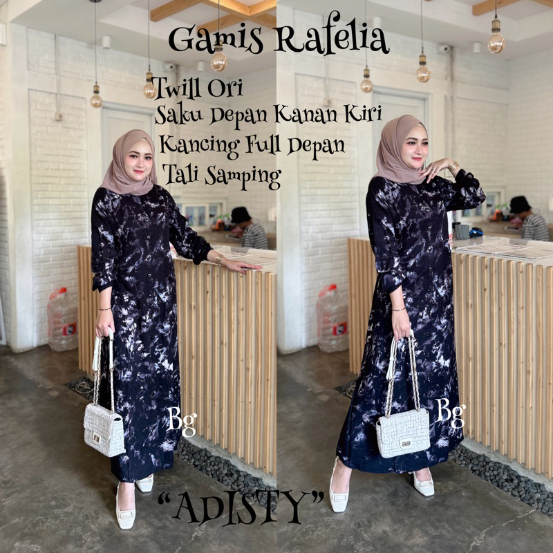 Gamis Rafelia Twill Bg Collection Motif Adisty