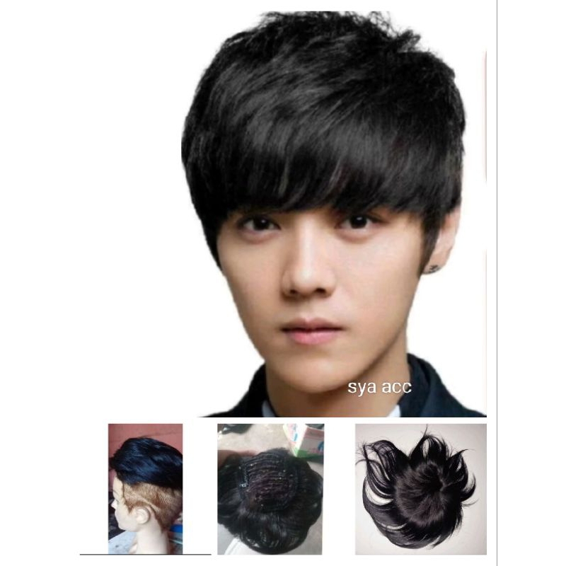 rambut palsu penutup botak/hair toupee/wig pria