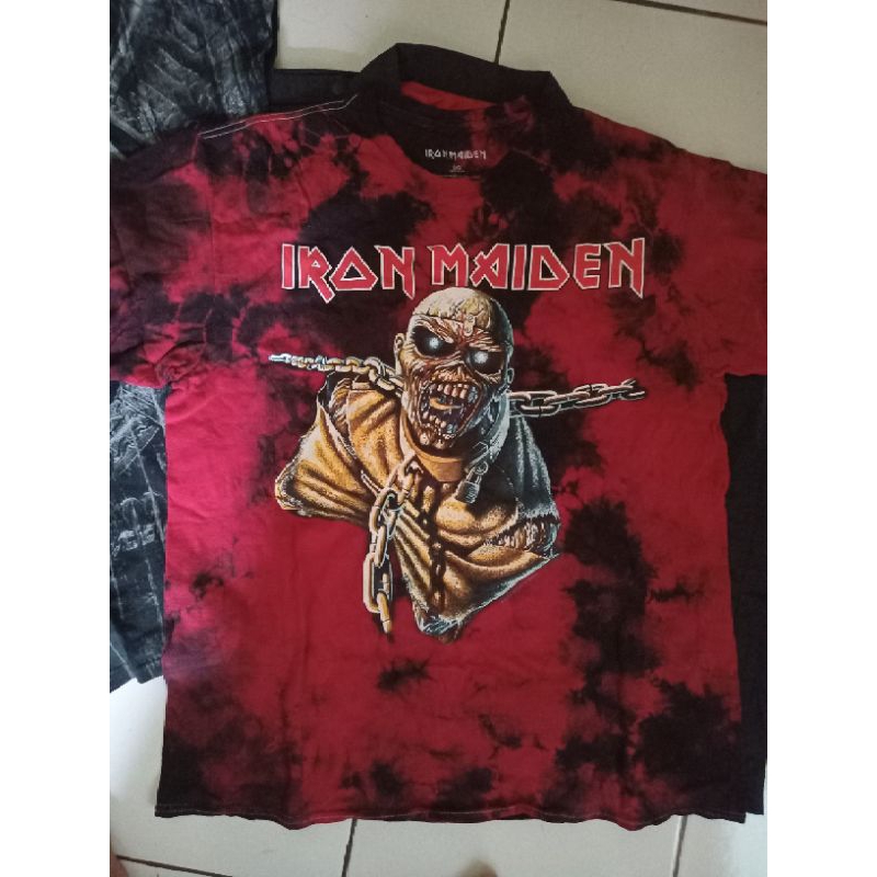 IRON MAIDEN-POWERSLAVES TIE DYE RED BLACK