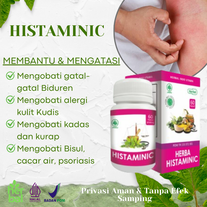 Toko tanaman obat HERBA HISTAMINIC pil kapsul kesehatan ramuan herbal plus sehat organik alami untuk