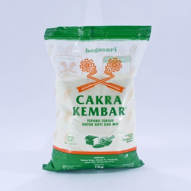 

Tepung Terigu Cakra Kembar kemasan 1kg