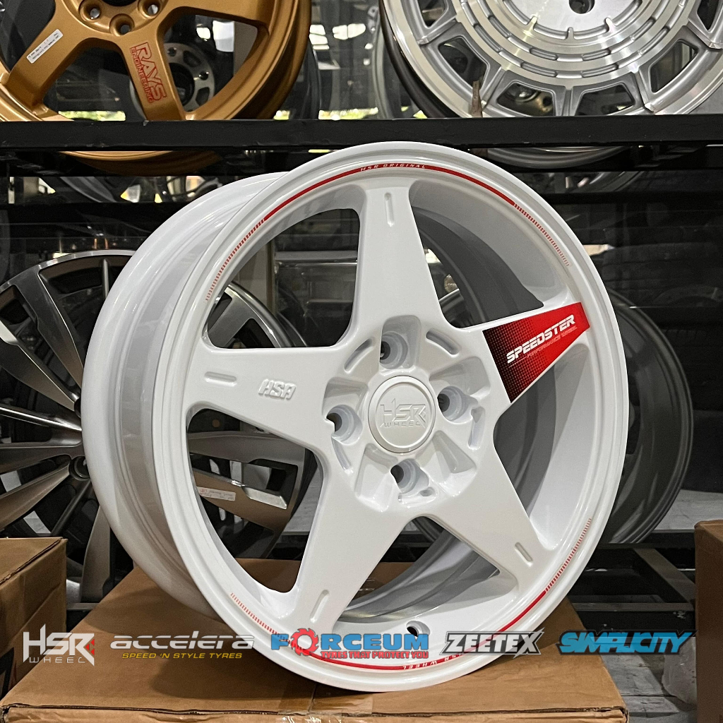 PELEK RACING MOBIL HSR SPEEDSTER RING 15 WARNA PUTIH SUSU