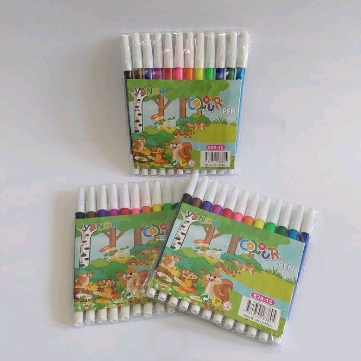 

SATU SET ( 12 WARNA ) Colour Pen Spidol 12 Warna Zendi 838-12