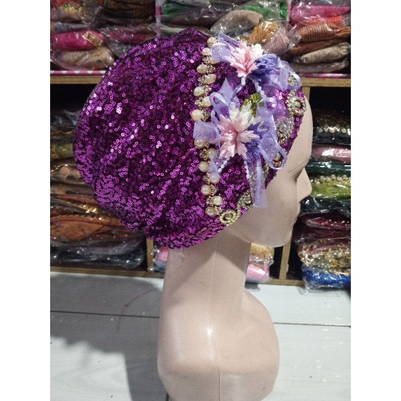 Turban pesta kembang mewah