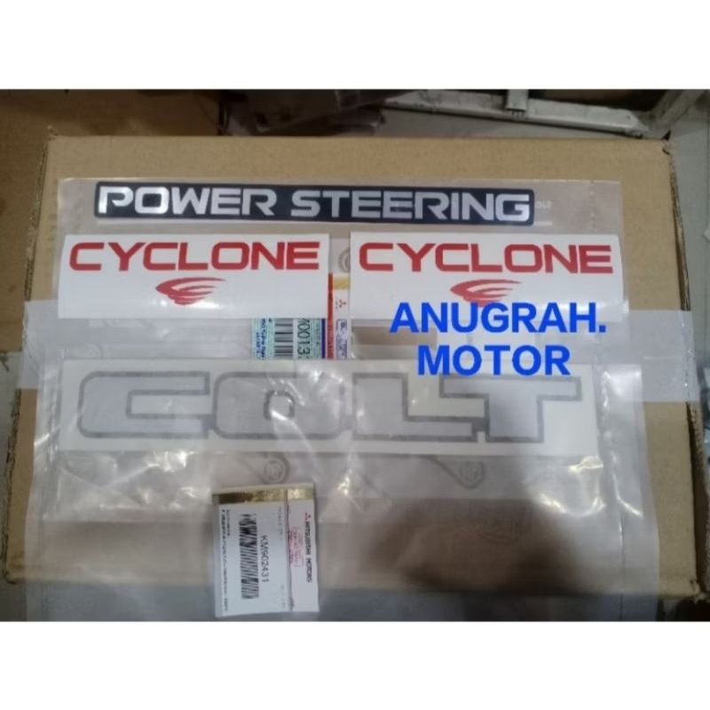 Stiker colt l300 dan power stering dan clycone 2biji ori