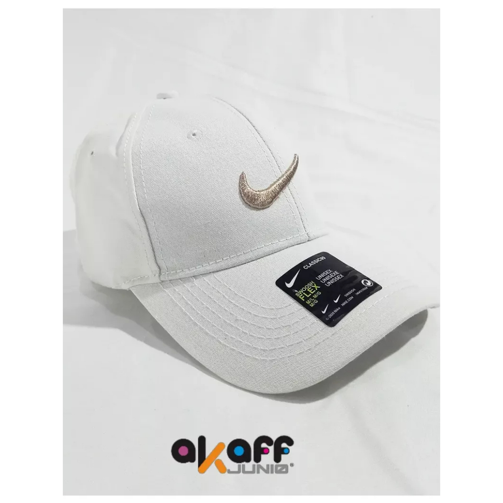 NIKE BASEBALL CAP GOLD WHITE - UNISEX - TOPI NIKE PUTIH EMAS ORIGINAL