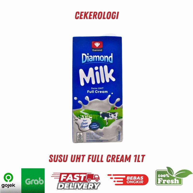 

Susu Diamon UHT Full Cream 1liter / Susu UHT / Susu Full Cream / Susu / JABODETABEK / Cream