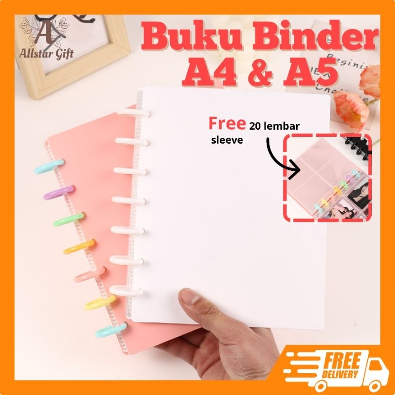 

Buku Binder PVC / Ukuran A5 / A4 / Isi 20 Lembar / Cocok Untuk DIY Journal / Idols Album Collection