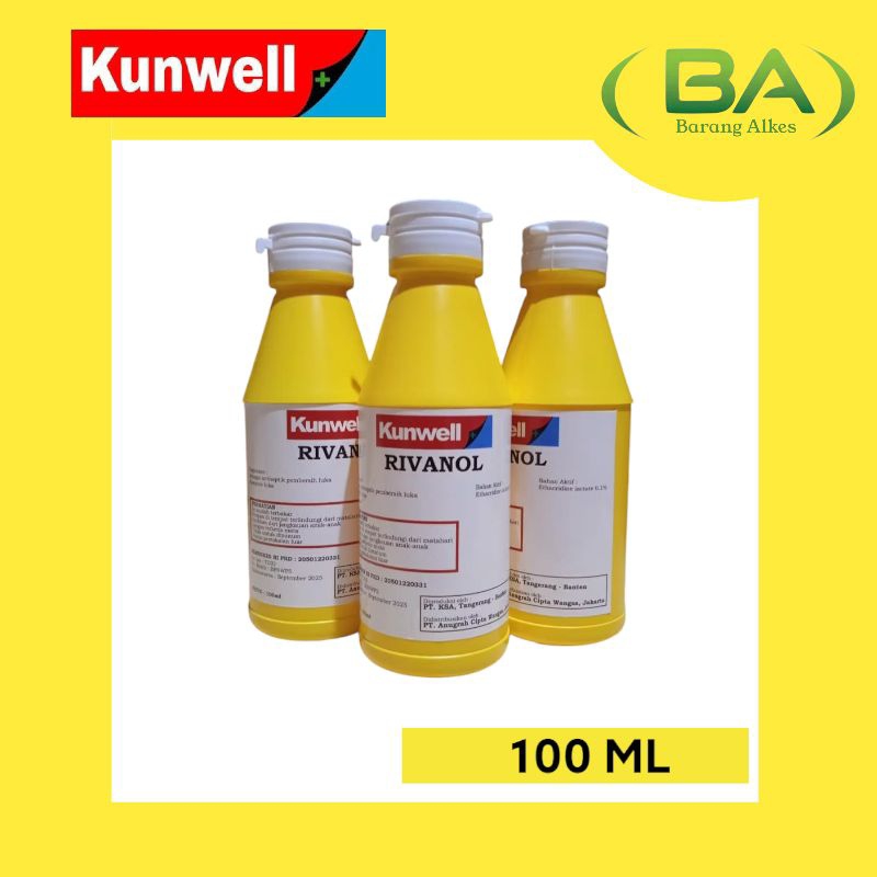Rivanol Kunwell 100ML  Cairan Antiseptik Rivanol 100ML