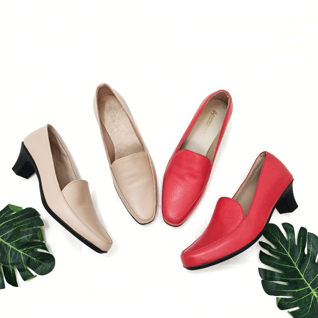 Sepatu Kulit Wanita Sepatu Pantofel Wanita Loafer Sepatu Kerja Pantofel Wanita Kulit Asli Garut