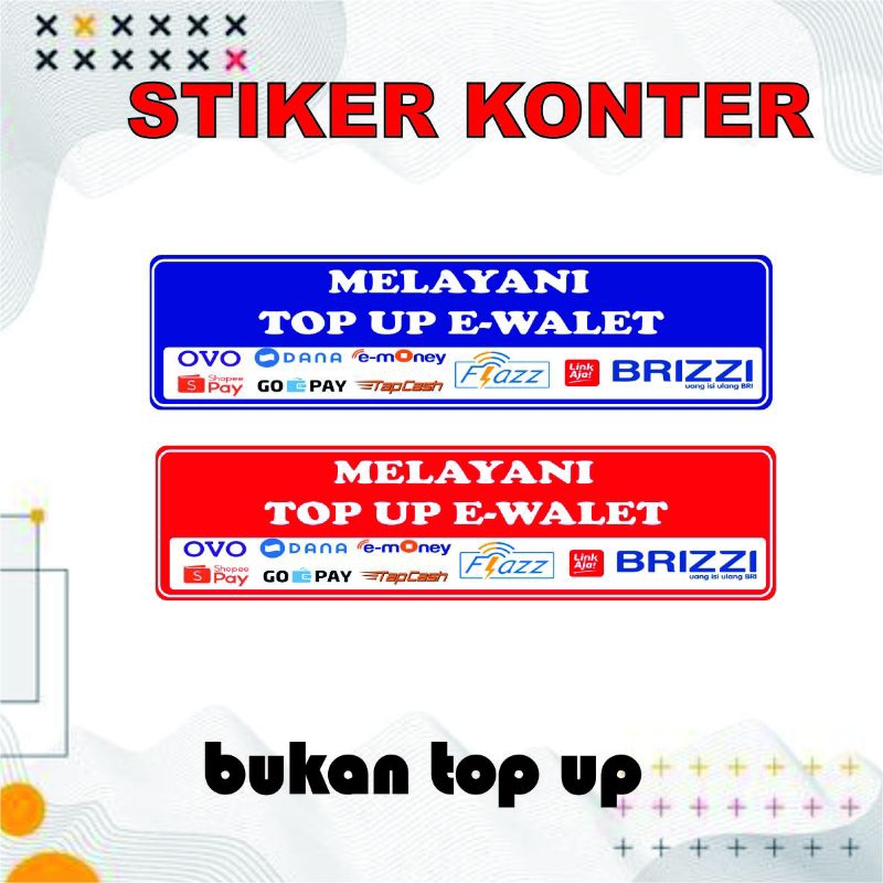 

CETAK STIKER VINYL STIKER KONTER ( BUKAN TOP UP )