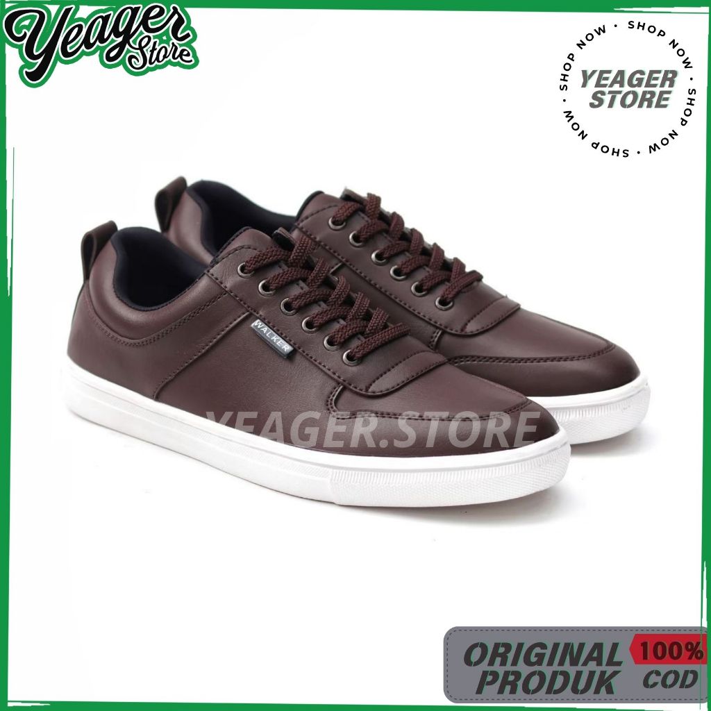 YEAGER Series THG Brown - Sepatu Sneakers Pria Casual Formal