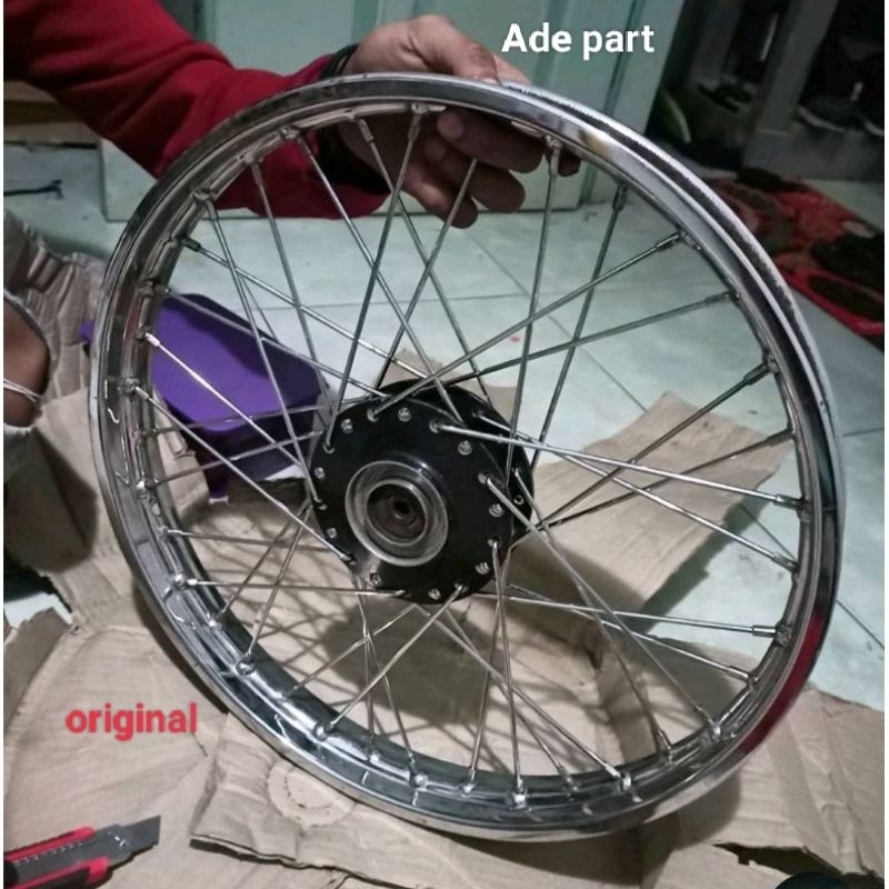 velg pelek depan ruji Yamaha bebek. Jupiter z. Jupiter MX. Jupiter Z1. Vega R new. Vega ZR. Vega lam