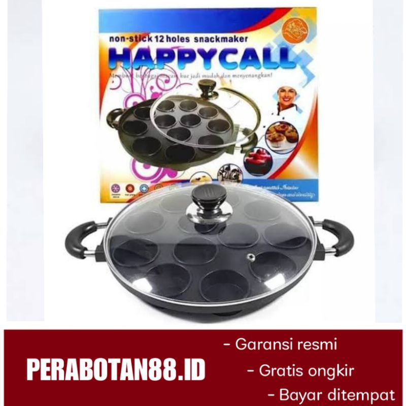 Cetakan 12 lubang datar HC Happy Call cake pan maker anti lengket loyang kue martabak mini wajan tep