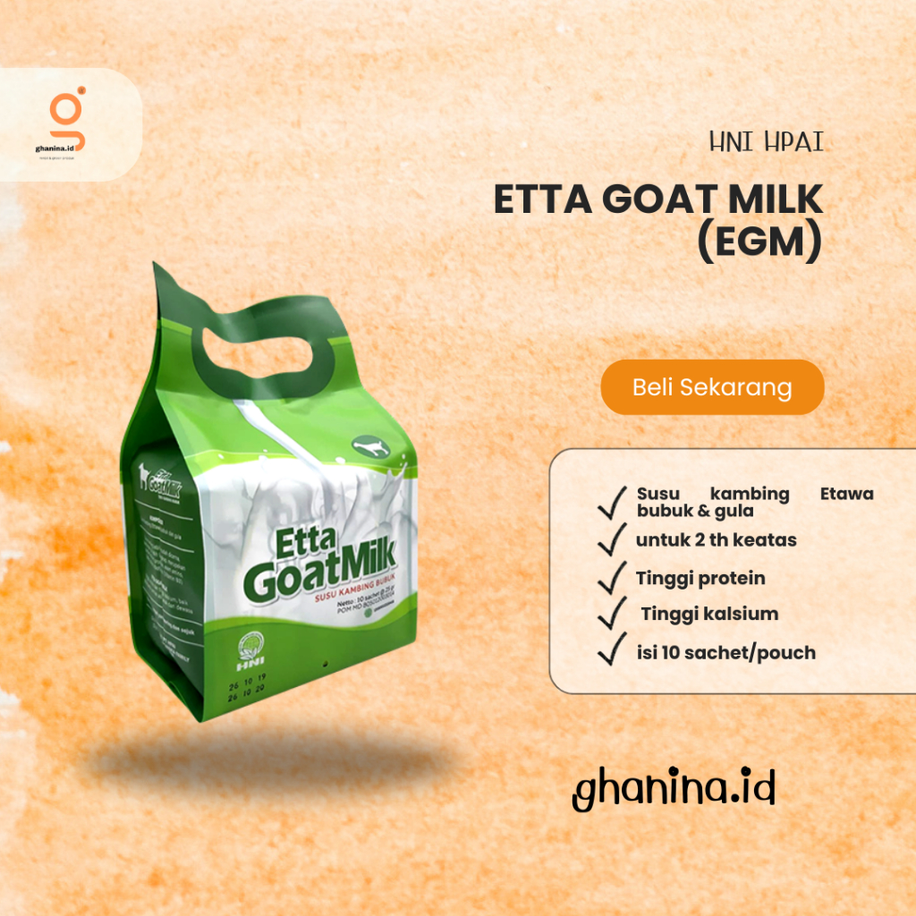 

ETTA GOAT MILK HNI HPAI - Susu Kambing HPAI , Herba Nutrisi Alami Stamina