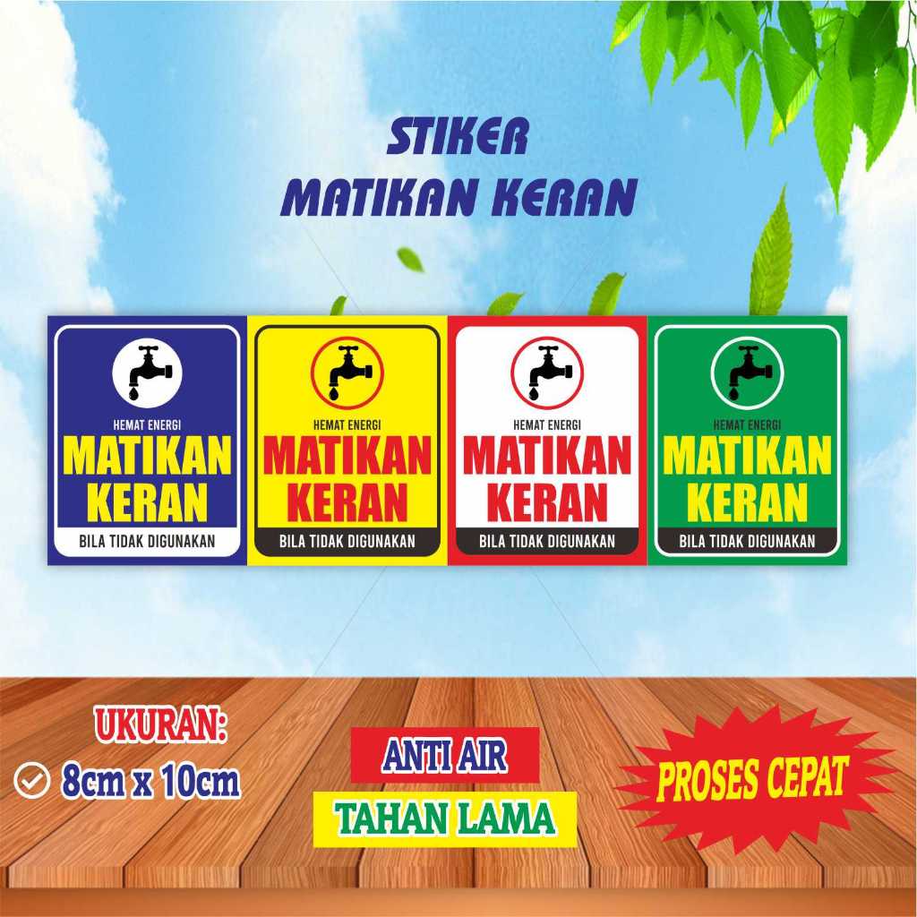 

Cetak Print Logo Stiker Matikan Keran Murah