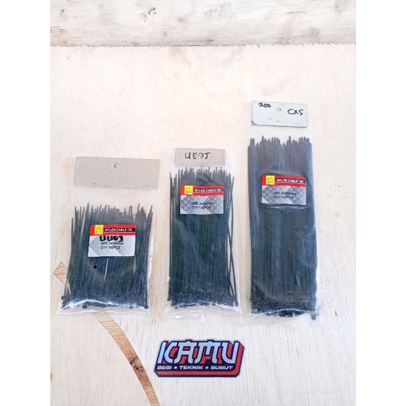 

KABEL TIS TALI REK NYLON HITAM 10CM 15CM 20CM 40CM KUALITAS BAGUS