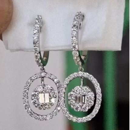 Anting klip gold diamond 18k