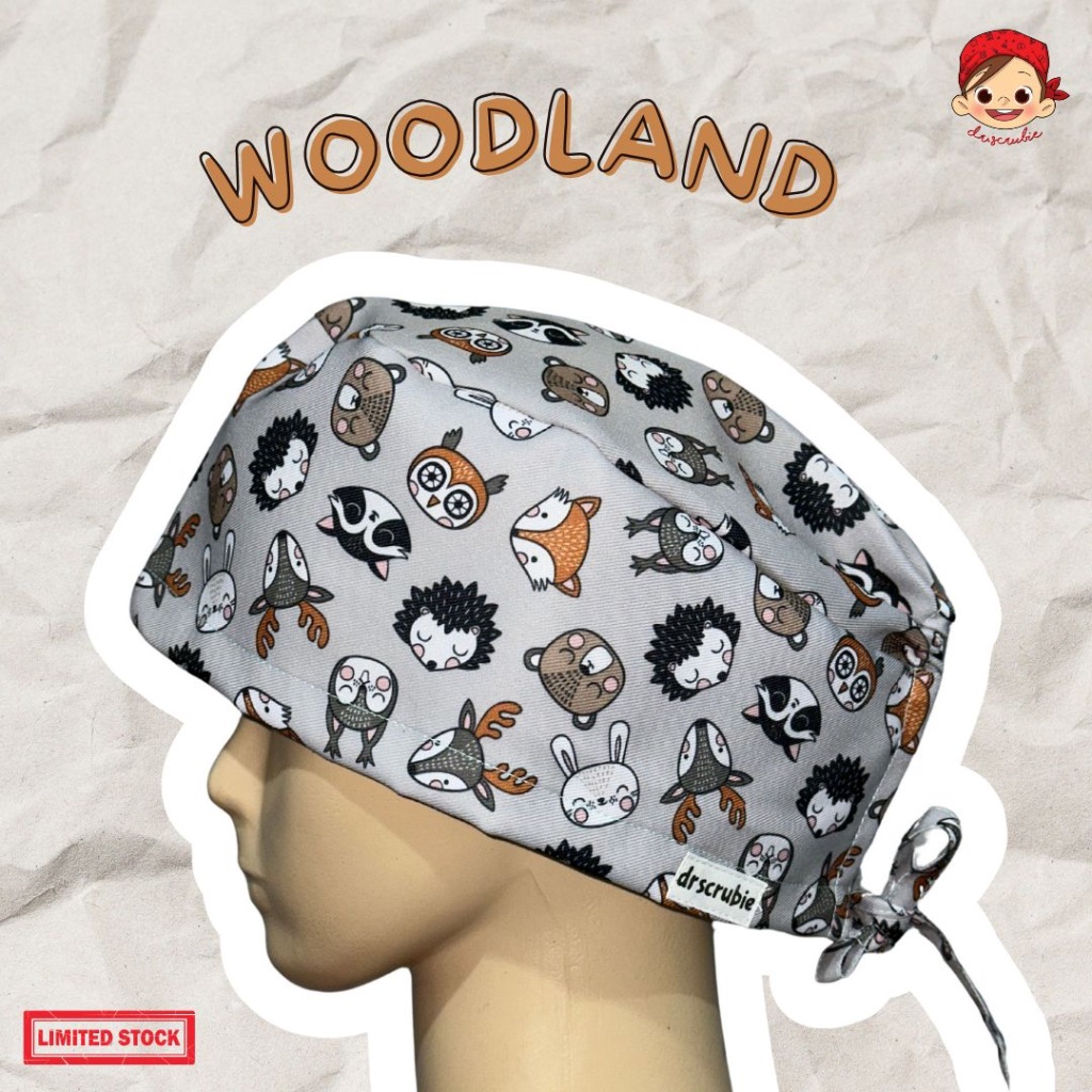 Head Cap / Topi Bedah / Surgical Cap / Nurse Cap / Scrub Hat DS-279 Woodland