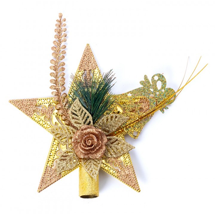 Yeraya Hiasan Top Bintang Pohon Natal Gold Besar bintang natal topper pohon natal hiasan natal akses