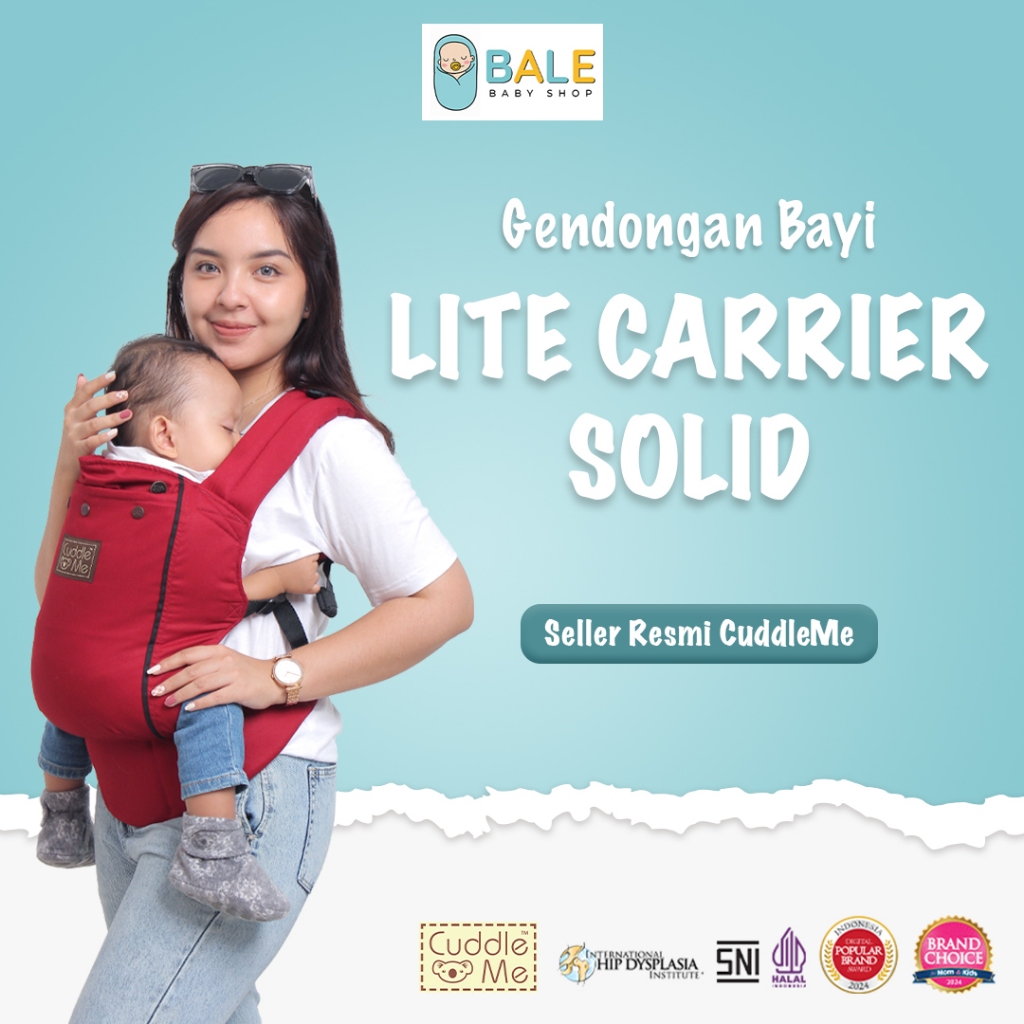 Gendongan Bayi 4 Bulan - 2 Tahun Depan Belakang - Lite Carrier Motif CuddleMe
