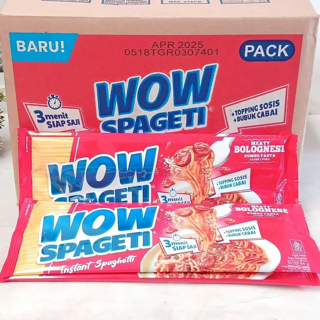 

Wow Spageti Instan Kartonan Isi 40pcs Bolognese/Carbonara / ARENA PRABOT