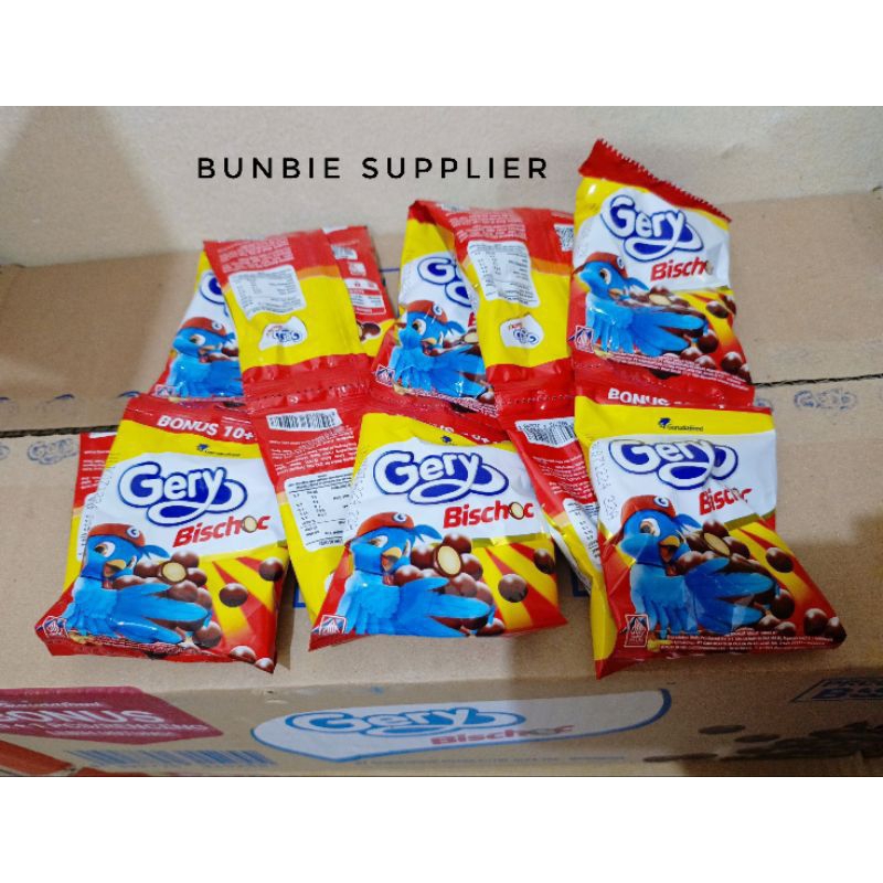 

Gery Bischoc 11grX10pcs | Gery Bischoc 1000 | Gery Bischoc| Gery Biskuit Coklat| Snack Garuda |