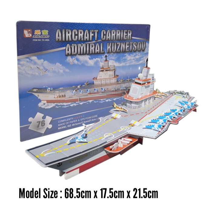 Puzzle 3d BIG SIZE | AIRCRAFT CARRIER ADMIRAL KUZNETSOV | Mainan Kapal