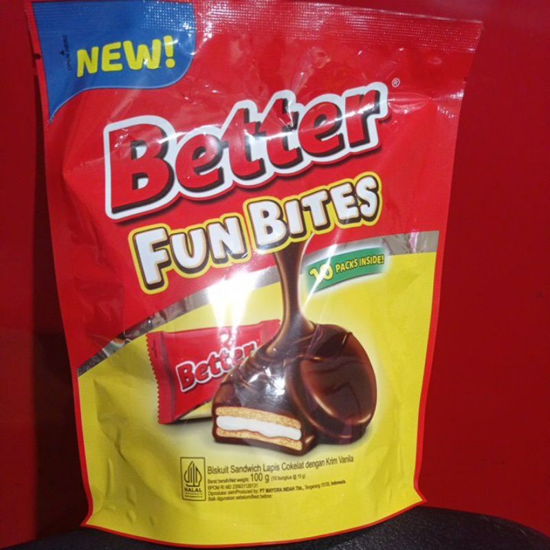 

BETTER FUN BITES SANDWICH BISKUIT 100GR ISI 10PCS