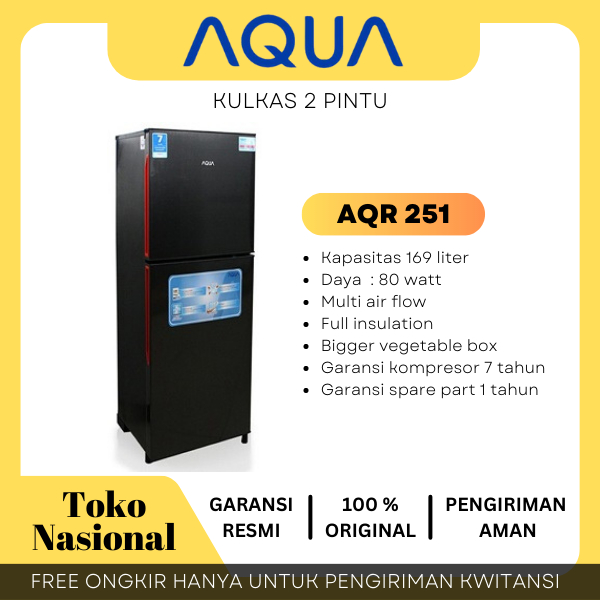[cianjur] Kulkas AQUA 2 Pintu AQR 251