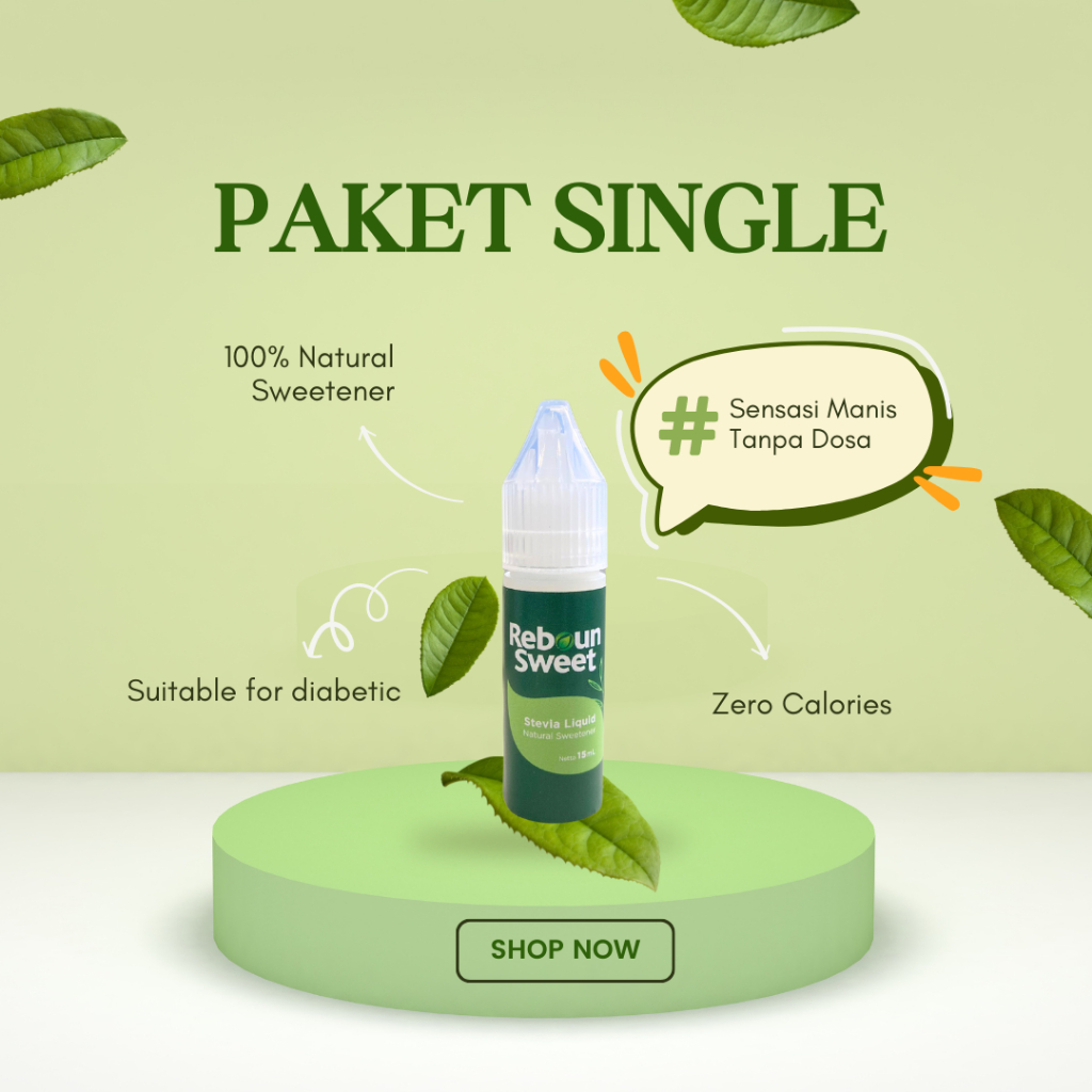 

Reboun Sweet Stevia Paket Single 15ml - (GULA STEVIA)